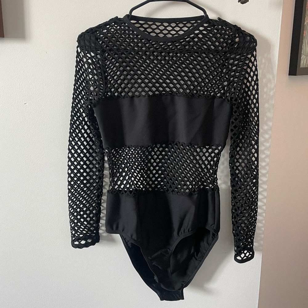 Blackmilk Clothing Fishnet Bodysuit Size MEDIUM